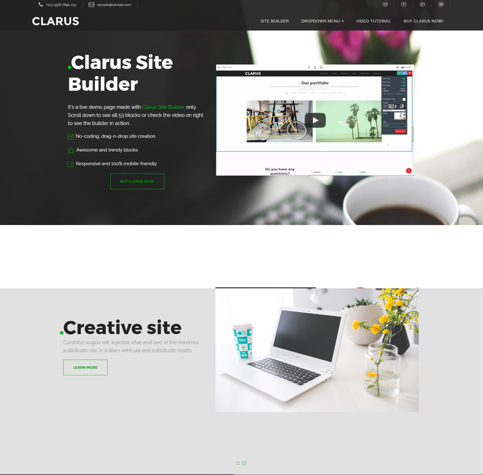 Free Bootstrap Clarus Themes